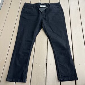 KENNETH COLE Men’s Tapered Fit Stretch Jeans Black Size 42x30 NEW